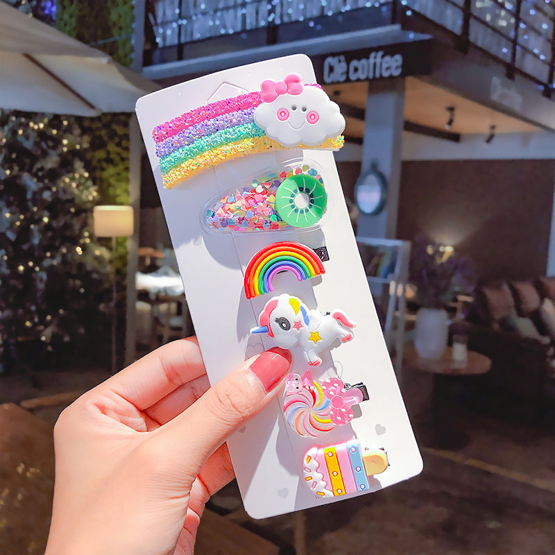 Sweet Girls Candy Color Cartoon Pattern BB Clips One-word Hair Clips 1 BaG