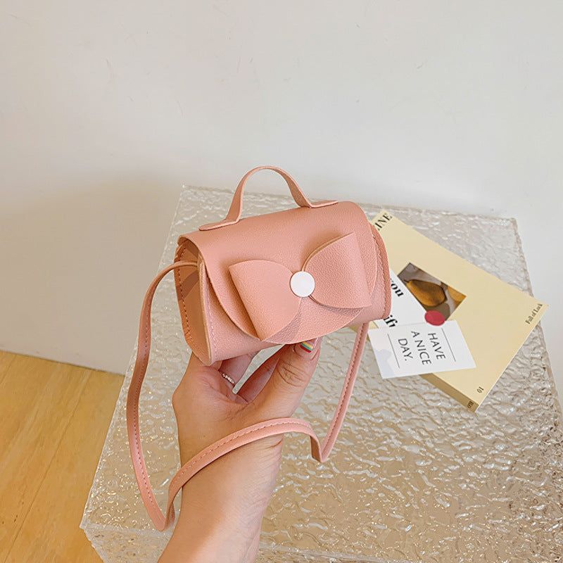Fashionable Mini Carry-On Girls Portable PU Crossbody Handbag With Bow