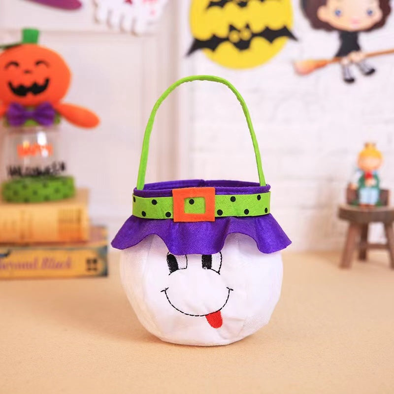 Halloween Witch Pumpkin Tote Bag Children’s Festival Candy Bag Decorative Props-5