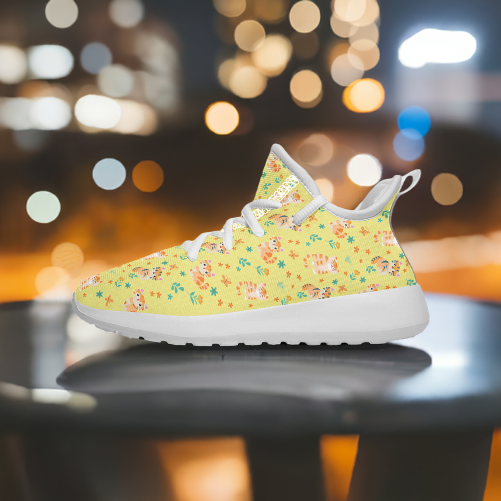 Kids Shoes Sneakers Floral Cats-1